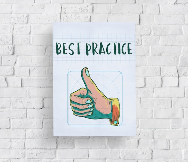 Concepto de aprobación de las mejores prácticas Thumbs Up