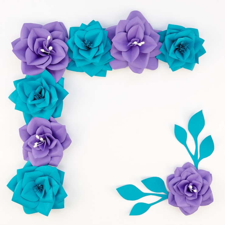 Foto gratuito concepto de arte con flores de papel