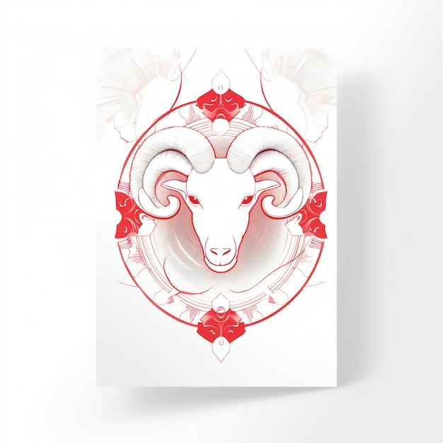 Foto gratuita concepto de astrología con dibujo de aries.