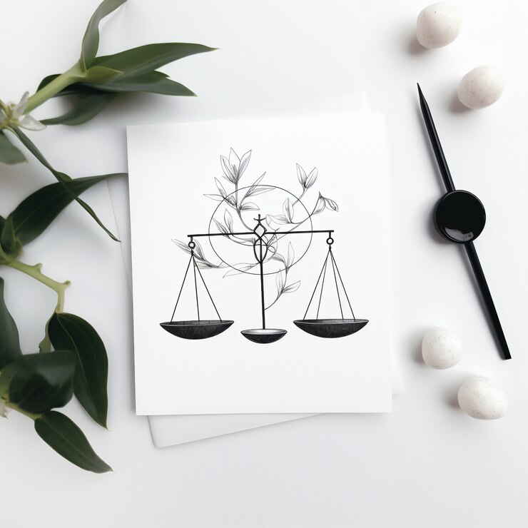 Foto gratuito concepto de astrología con dibujo de libra