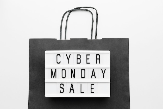 Foto gratuita concepto de black bag cyber monday