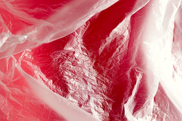 Concepto de bolsa de plástico abstracto rojo