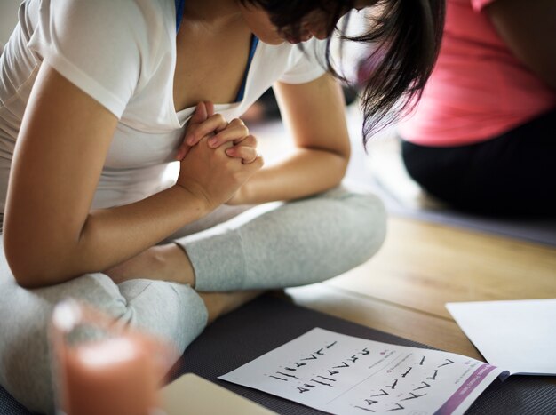 Concepto de clase de yoga