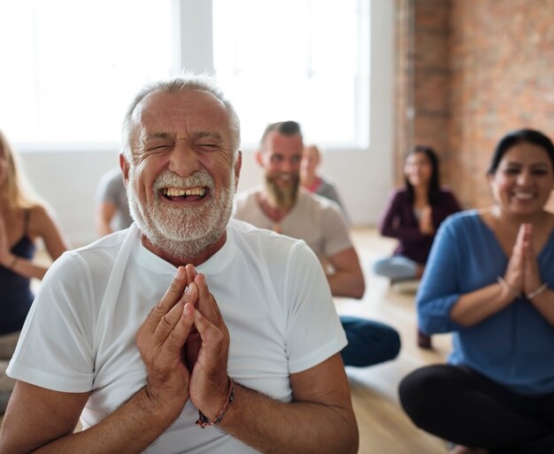 Concepto de clase de yoga