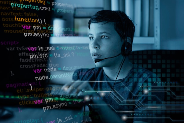 Concepto de collage de HTML y CSS con persona