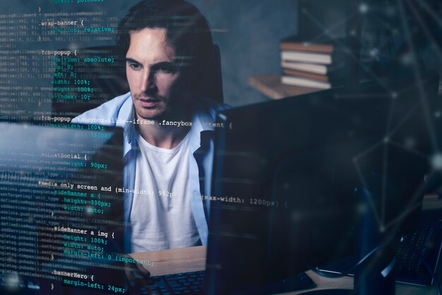 Concepto de collage de HTML y CSS