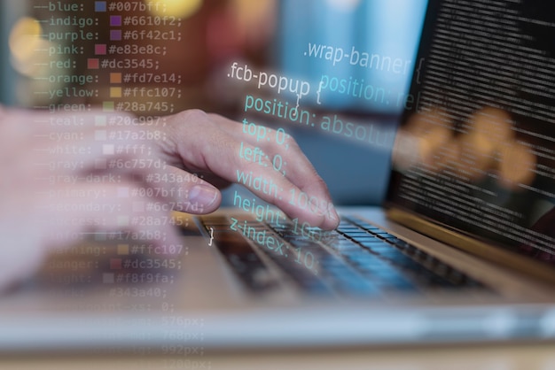 Concepto de collage de HTML y CSS