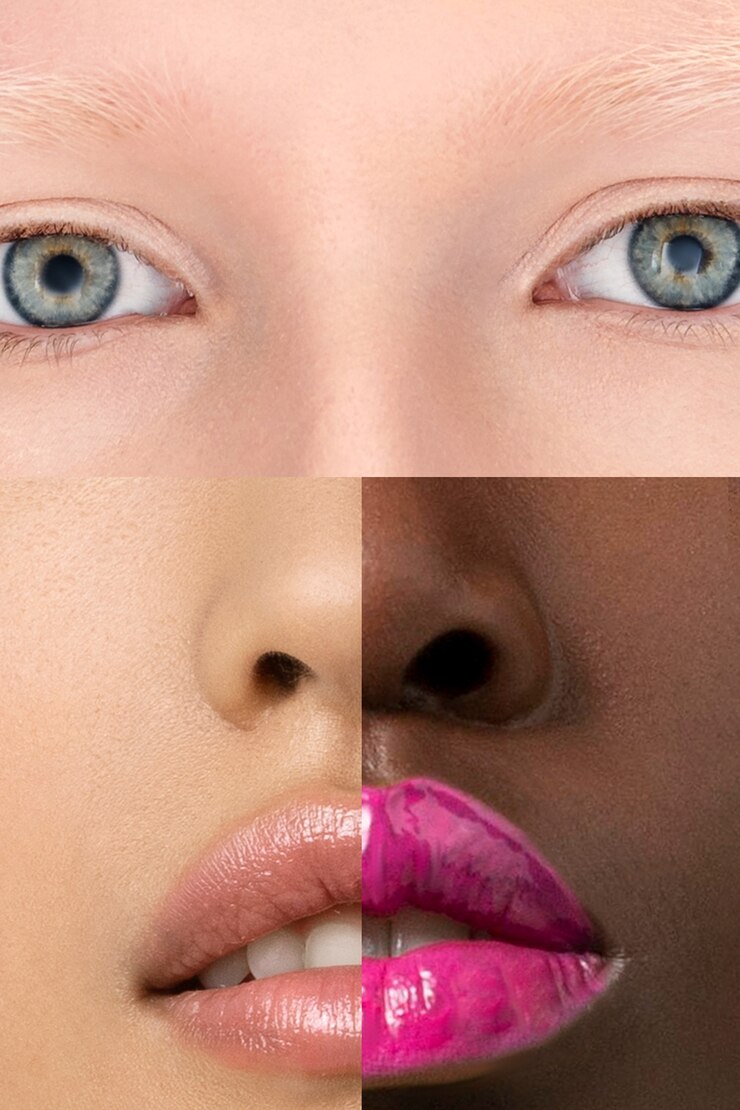 Foto gratuito concepto de combinación de rasgos faciales