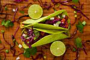 Foto gratuita concepto de comida mexicana encima de la vista