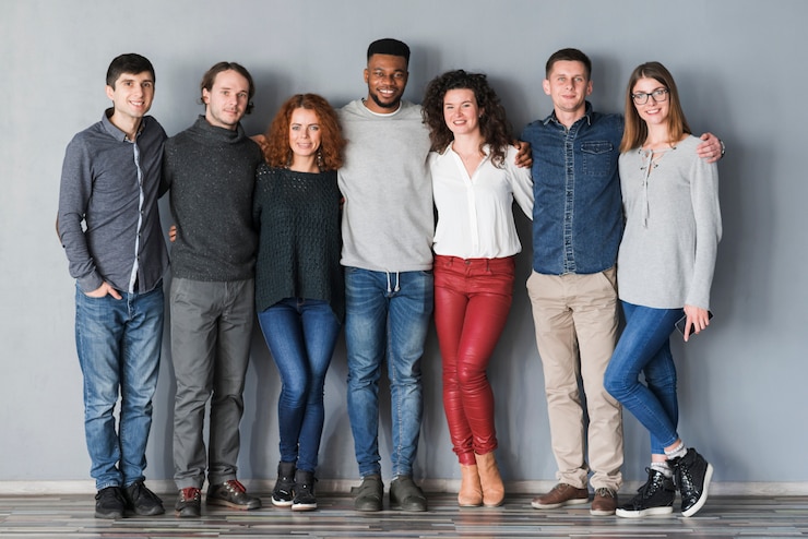 Foto gratuito concepto de comunidad con grupo de personas