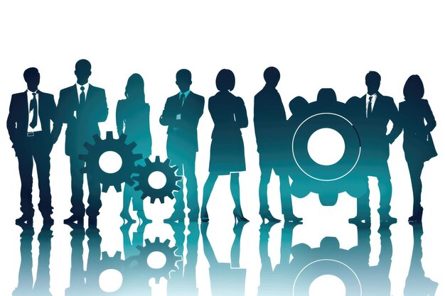 concepto de cooperación y equipo