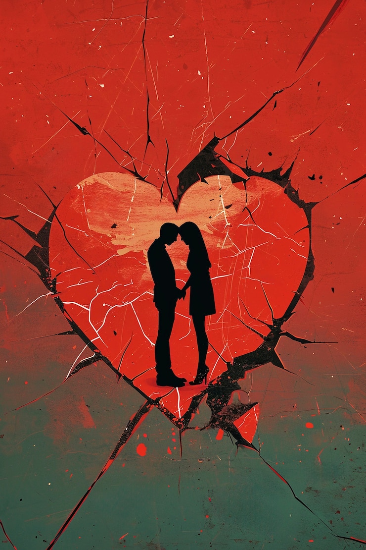 Foto gratuito el concepto de corazón roto