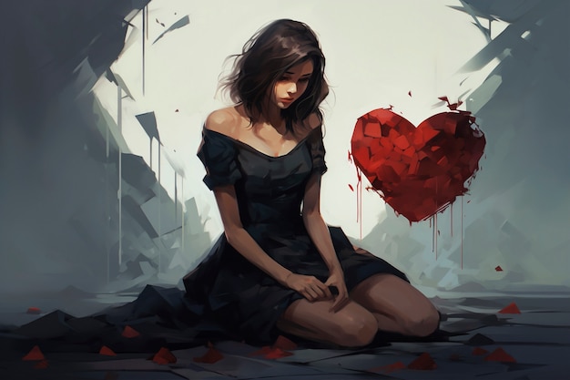 El concepto de corazón roto