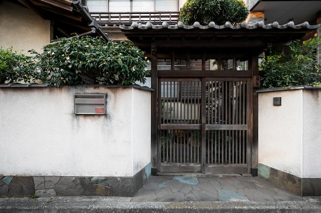 Concepto de cultura japonesa de entrada a la casa