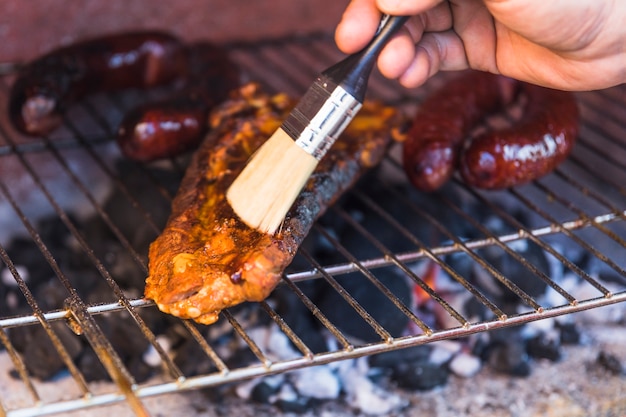 Concepto para el día de la independencia con barbacoa