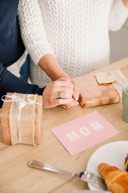 Concepto para el día de la madre en cocina