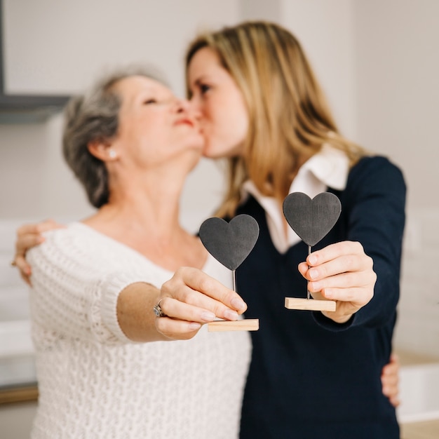 Foto gratuita concepto para el día de la madre con corazón