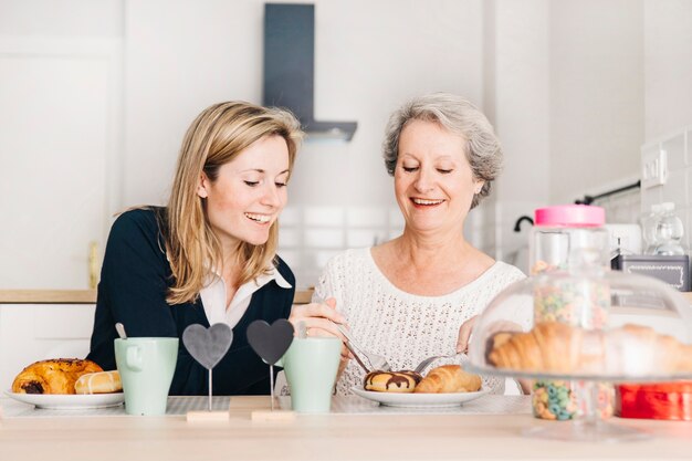 Concepto para el día de la madre con desayuno