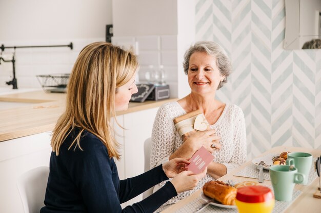 Concepto para el día de la madre con desayuno