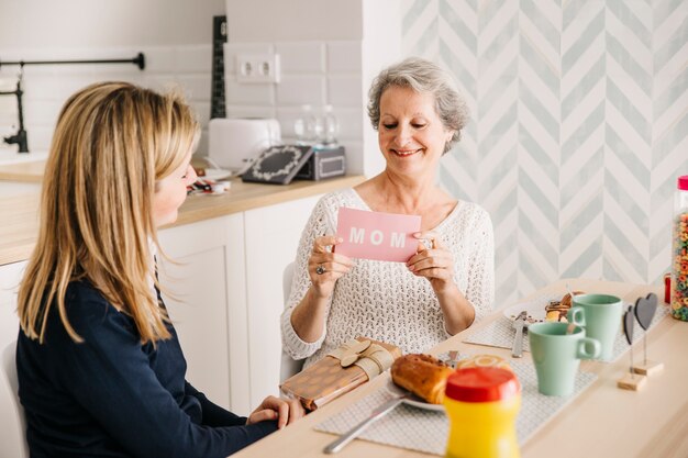 Concepto para el día de la madre con desayuno