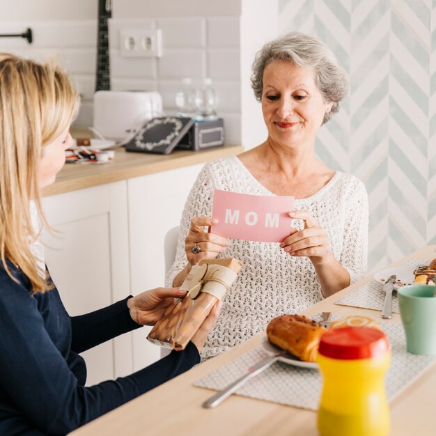 Concepto para el día de la madre con desayuno