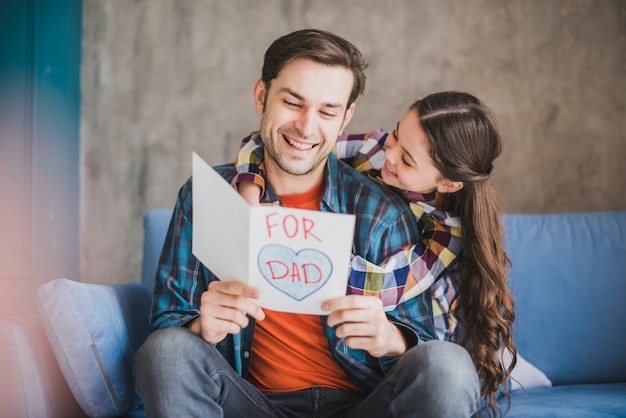 Concepto para el día del padre con hija