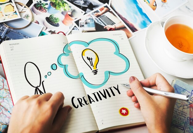 Concepto de diseño de innovación creativa de ideas