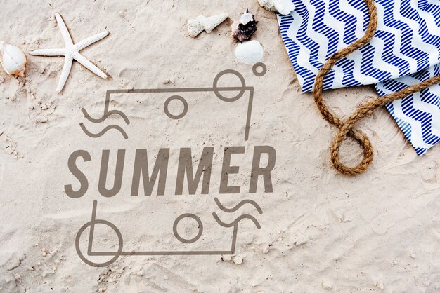 Concepto de diversión de vacaciones de verano