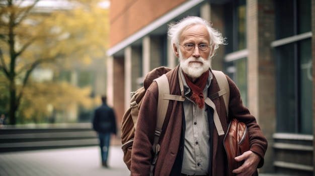 Foto gratuita concepto de educación para hombres de edad avanzada.