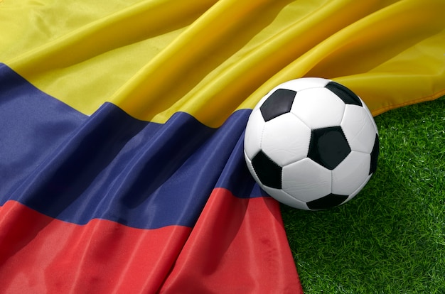 Foto gratuita concepto de equipo nacional de fútbol colombiano