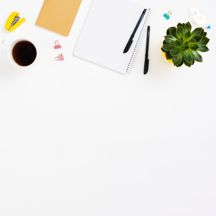Foto gratuito concepto de escritorio vista superior con espacio de copia