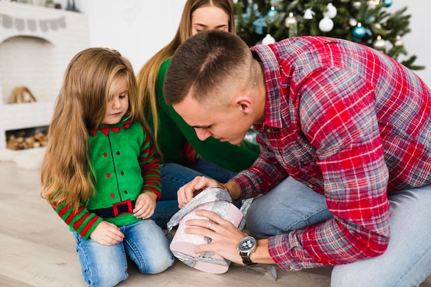 Concepto de familia y navidad