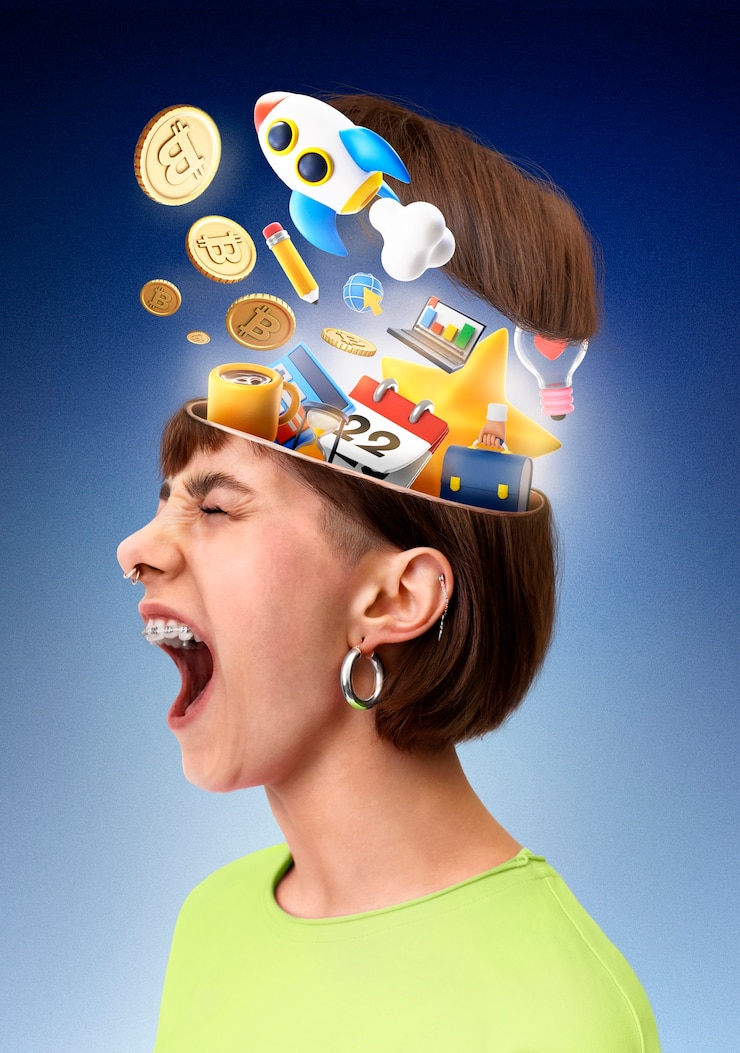 Foto gratuito concepto de finanzas gritando adolescente de tiro medio