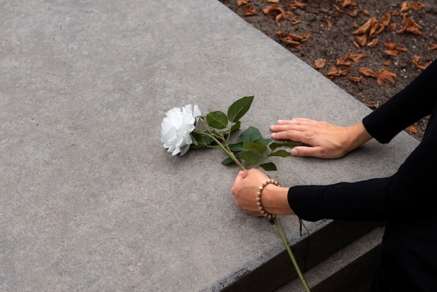 Foto gratuita concepto de fondo de cementerio