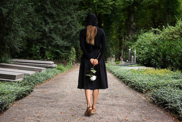 Foto gratuita concepto de fondo de cementerio