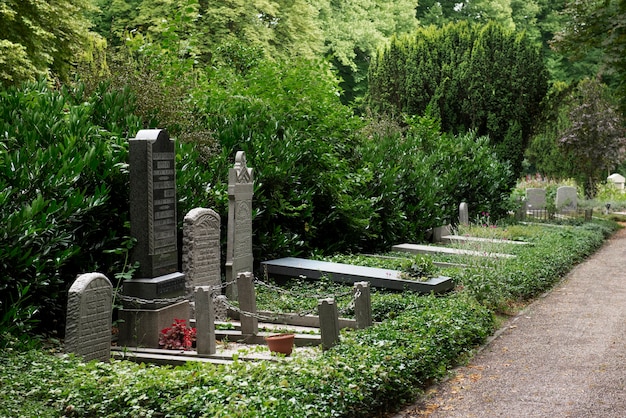 Foto gratuita concepto de fondo de cementerio