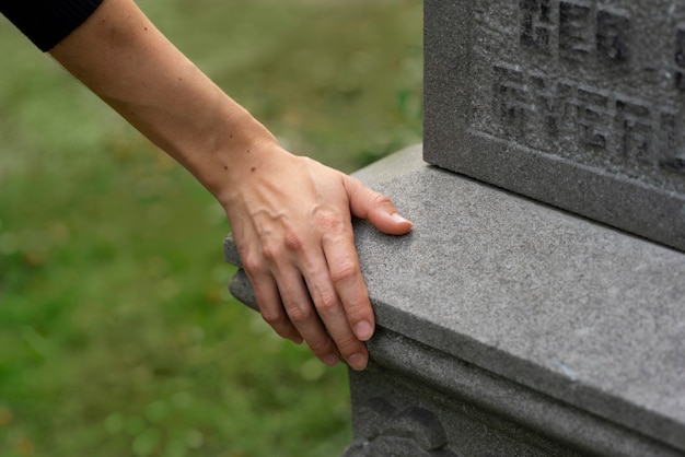 Foto gratuita concepto de fondo de cementerio