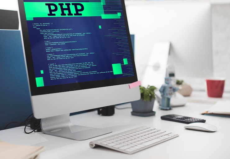 Foto gratuito concepto de función digital de datos css de computadora de codificación php