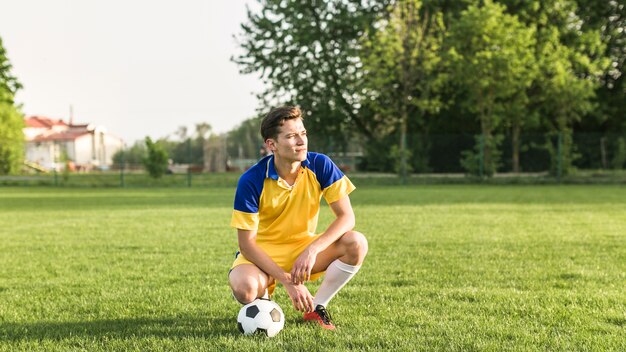 Concepto de fútbol de amateur