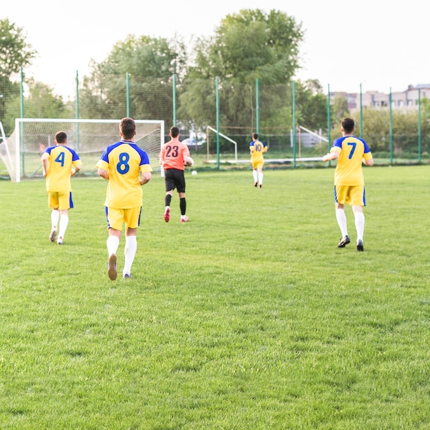 Concepto de fútbol de amateur