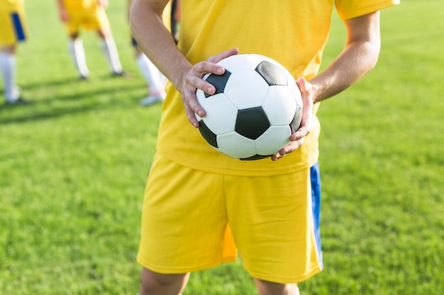 Foto gratuita concepto de fútbol de amateur