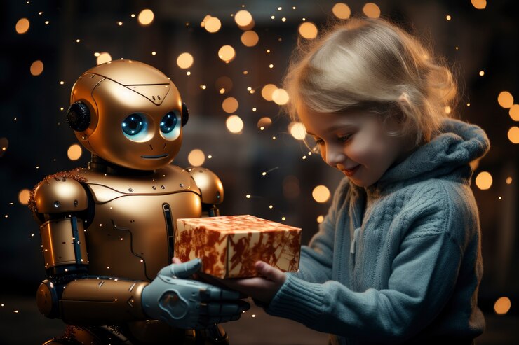 Foto gratuito concepto futurista de celebración de la navidad