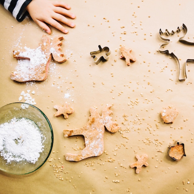 Foto gratuita concepto de galletas de navidad