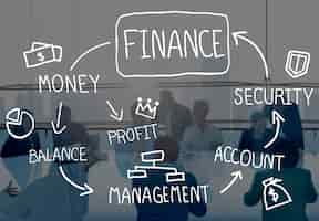 Foto gratuita concepto de gestión de análisis de contabilidad financiera empresarial