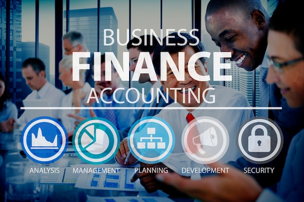 Concepto de gestión de análisis financiero de contabilidad empresarial