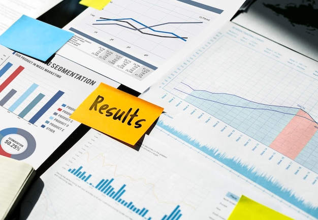 Foto gratuita concepto de gráfico de rendimiento de gestión de datos