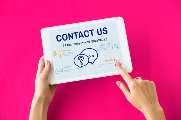 Concepto de icono de servicio al cliente de preguntas frecuentes