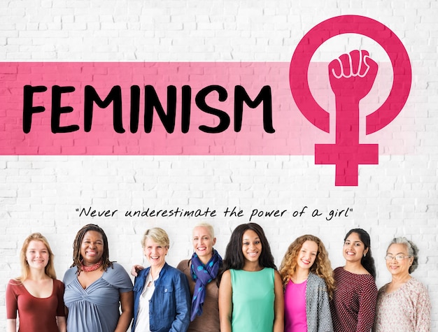 Foto gratuita concepto de igualdad de oportunidades de mujeres girl power feminismo