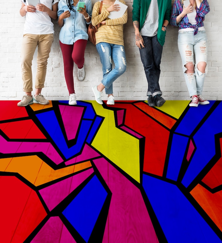 Foto gratuito concepto de ilustración de dibujo colorido abstracto