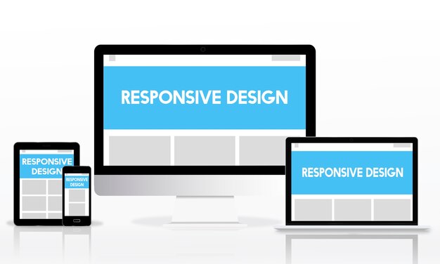 Concepto de Internet de diseño de diseño receptivo